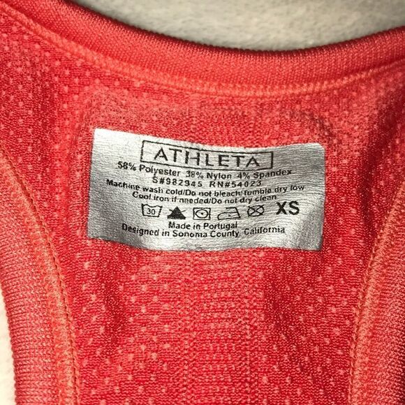 Athleta Orange Rushed Racer Back Tank - Size XS - Picture 5 of 8